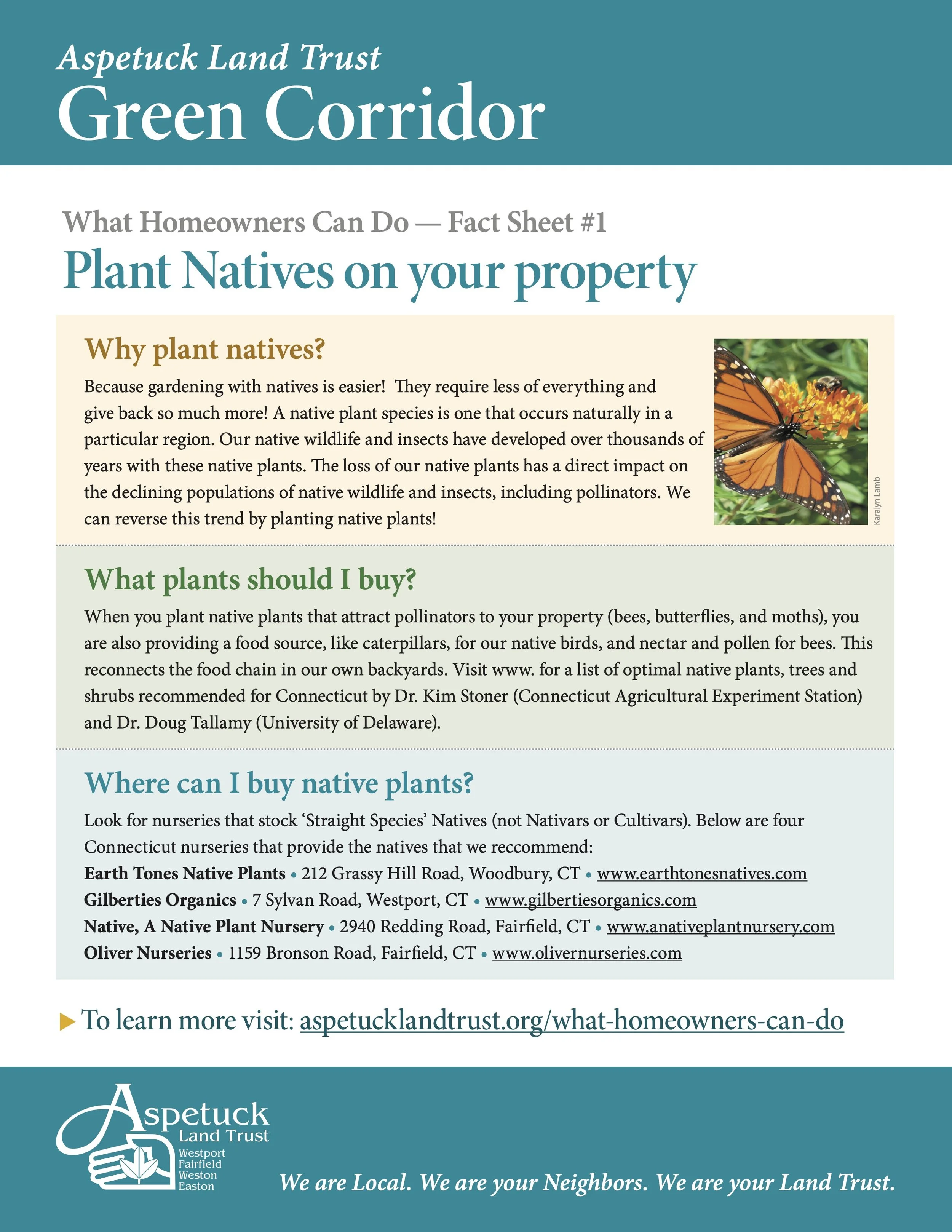 One Page Overviews — Aspetuck Land Trust